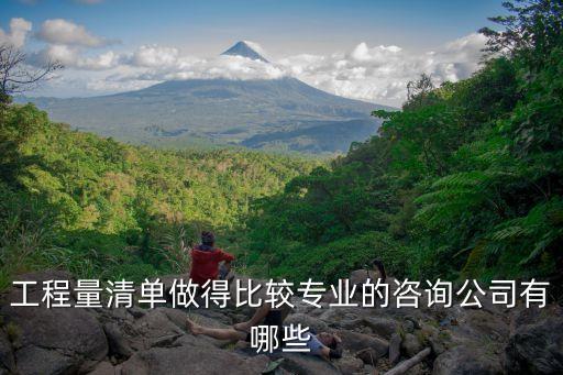 工程量清單做得比較專業的咨詢公司有哪些