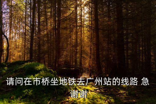 上海怎么坐地鐵到廣州，我在市橋地鐵站如何去廣州東