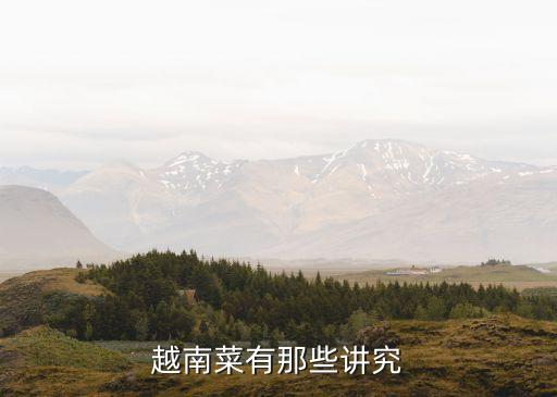 越南菜有那些講究
