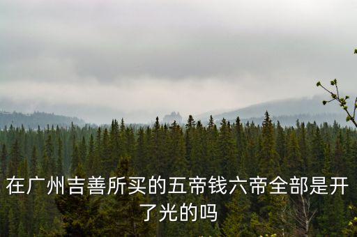 在廣州吉善所買的五帝錢六帝全部是開了光的嗎