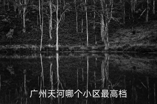 廣州天河哪個小區最高檔