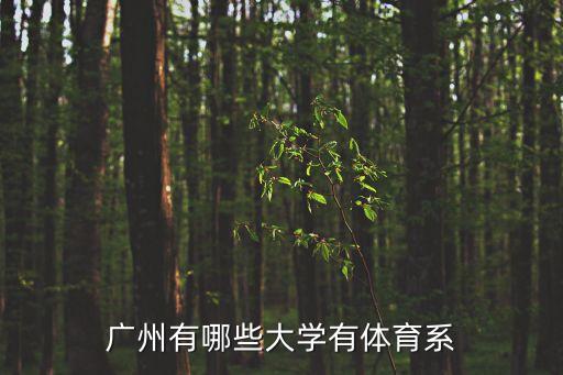 廣州體育系統，廣州有哪些大學有體育系