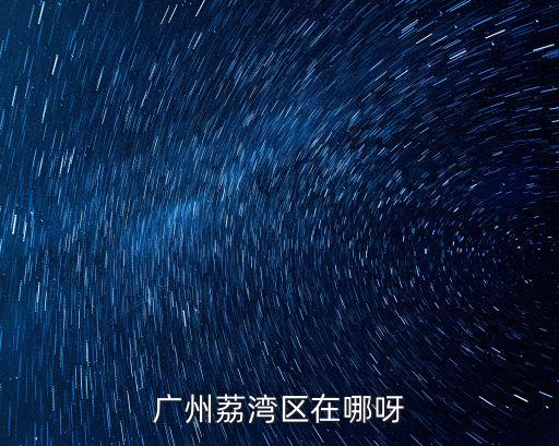 廣州荔灣區在哪呀