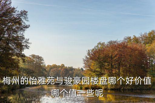 梅州的怡雅苑與駿豪園樓盤哪個好價值哪個值一些呢