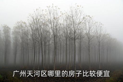 廣州天河區(qū)哪里的房子比較便宜