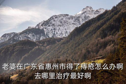 老婆在廣東省惠州市得了痔瘡怎么辦啊去哪里治療最好啊