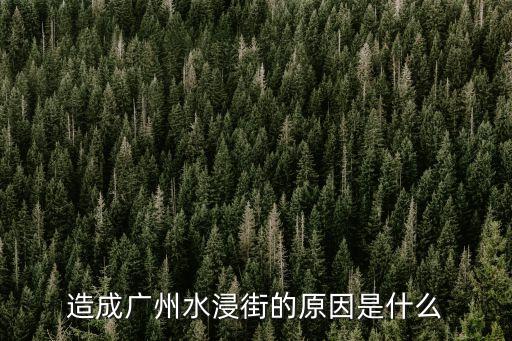 廣州下雨新市水浸，造成廣州水浸街的原因是什么