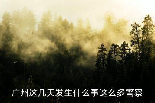廣州這幾天發(fā)生什么事，最近廣州有什么大事