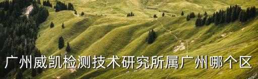 廣州威凱檢測技術研究所屬廣州哪個區