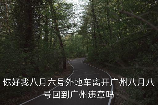 開車離開廣州有人查嗎，我的車是粵B的在廣州行使了五天才離開用不用處罰