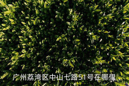 廣州荔灣區中山七路51號在哪里