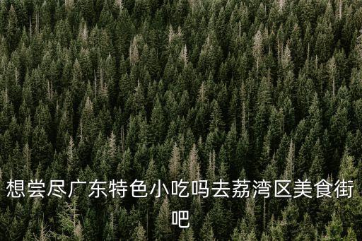 想嘗盡廣東特色小吃嗎去荔灣區(qū)美食街吧