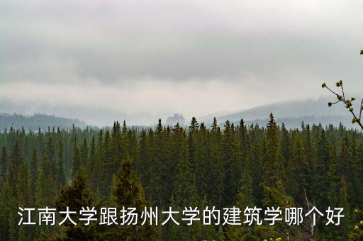 江南大學(xué)跟揚(yáng)州大學(xué)的建筑學(xué)哪個(gè)好
