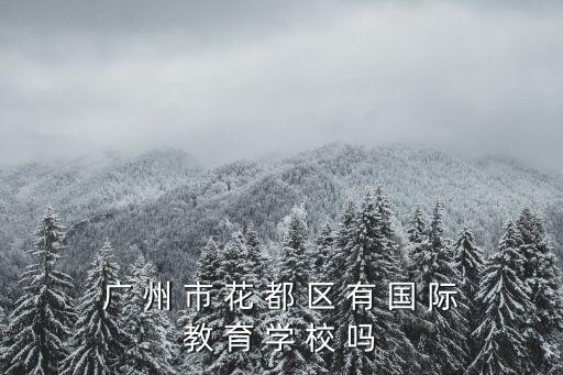 廣 州 市 花 都 區(qū) 有 國 際教 育 學(xué) 校 嗎
