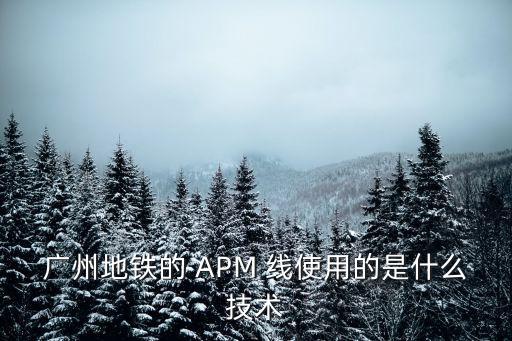 廣州地鐵的 APM 線使用的是什么技術
