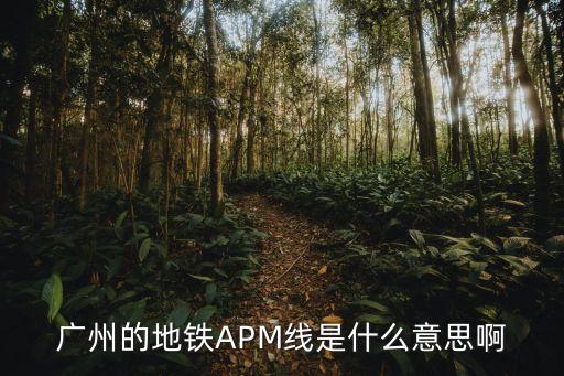 廣州地鐵APM電器，廣州地鐵APM線指的是什么