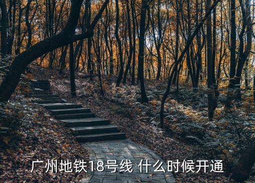 廣州地鐵18號(hào)線(xiàn) 什么時(shí)候開(kāi)通