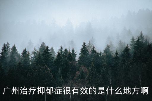 廣州治療抑郁癥很有效的是什么地方啊
