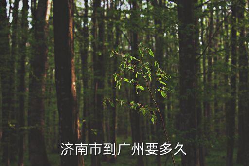 濟(jì)南市到廣州要多久