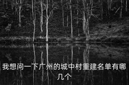 我想問一下廣州的城中村重建名單有哪幾個(gè)