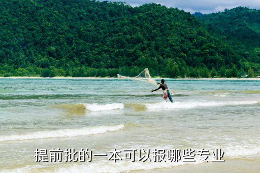 提前批的一本可以報哪些專業
