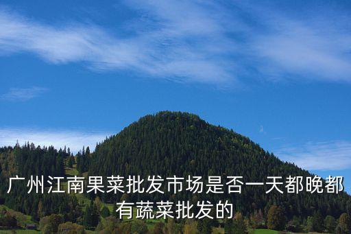 廣州江南水果批發青菜，廣州江南果菜批發市場是否一天都晚都有蔬菜批發的