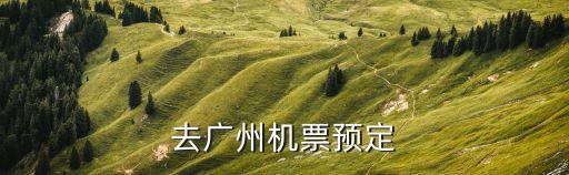 去廣州機(jī)票預(yù)定