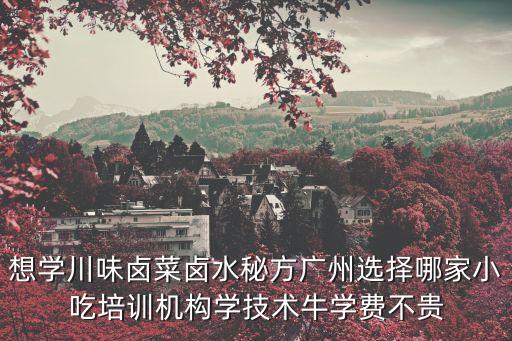 想在廣州學(xué)四川鹵肉去哪學(xué)，廣州哪有學(xué)四川鹵菜的