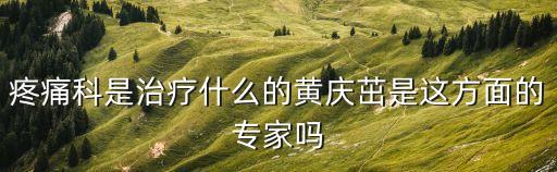 疼痛科是治療什么的黃慶茁是這方面的專家嗎