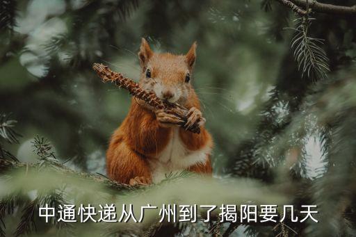 廣州到揭陽的中通快遞，中通快遞從廣州到了揭陽要幾天