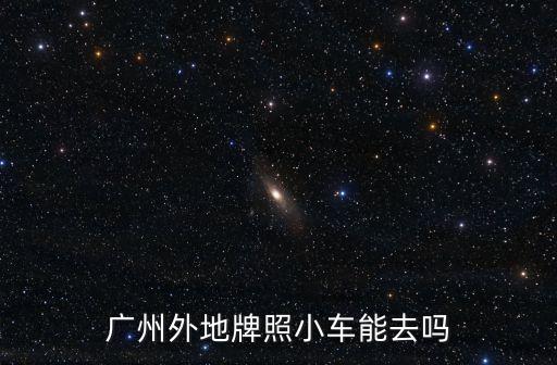 廣州外地牌照小車能去嗎