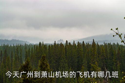 今天廣州到蕭山機場的飛機有哪幾班