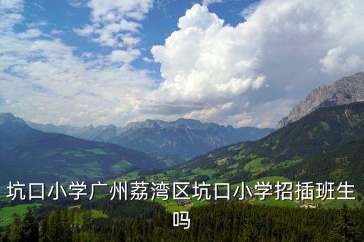2020廣州坑口積分入學，坑口小學廣州荔灣區坑口小學招插班生嗎