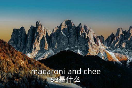 macaroni and cheese是什么