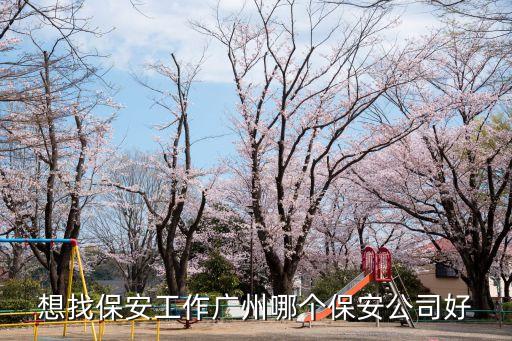 想找保安工作廣州哪個保安公司好