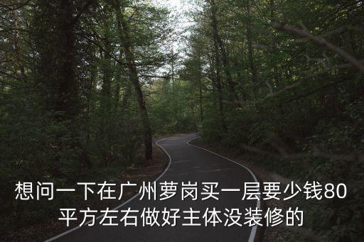 想問一下在廣州蘿崗買一層要少錢80平方左右做好主體沒裝修的