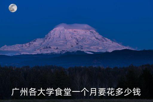 廣州大學城食堂價格表，廣州各大學食堂一個月要花多少錢