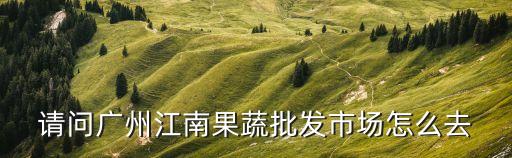 請問廣州江南果蔬批發(fā)市場怎么去