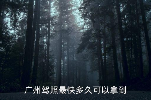 廣州駕駛證最快多久考下來，廣州機動車證正常多長時間考完拿證