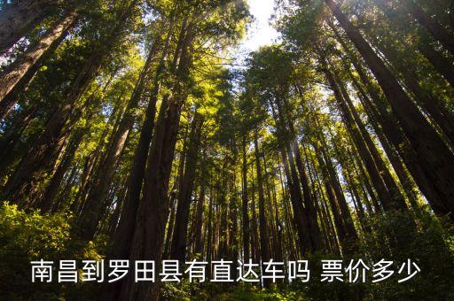 南昌到羅田縣有直達車嗎 票價多少