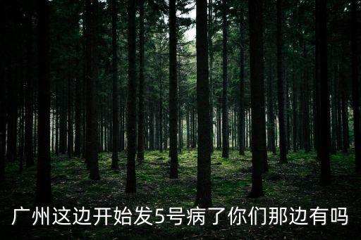 廣州白云有感染型病毒的人嗎，廣州這邊開始發5號病了你們那邊有嗎