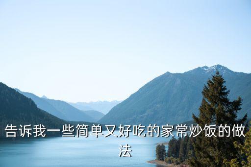 告訴我一些簡單又好吃的家常炒飯的做法