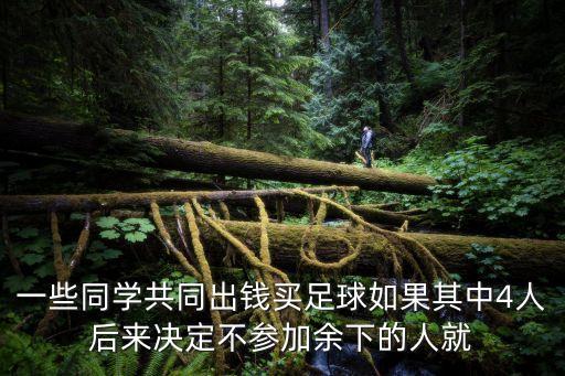 一些同學(xué)共同出錢買足球如果其中4人后來決定不參加余下的人就