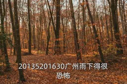 端午節大暴雨廣州，20135201630廣州雨下得很恐怖