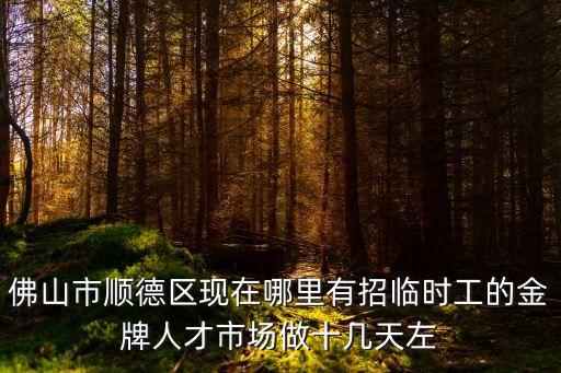 廣州佛山市順德區(qū)招聘，廣東省順德區(qū)大良有什么招聘網(wǎng)