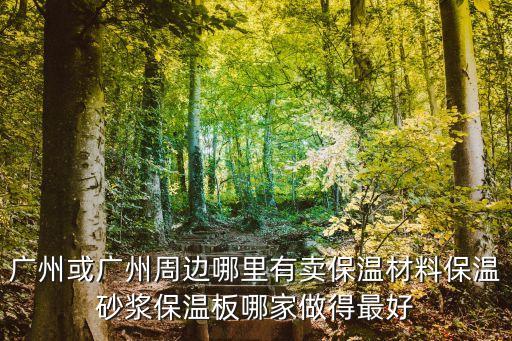 廣州或廣州周邊哪里有賣保溫材料保溫砂漿保溫板哪家做得最好
