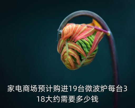 廣州恒大足球場預計完工，家電商場預計購進19臺微波爐每臺318大約需要多少錢