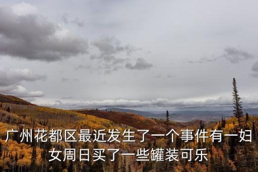 廣州花都區最近發生了一個事件有一婦女周日買了一些罐裝可樂