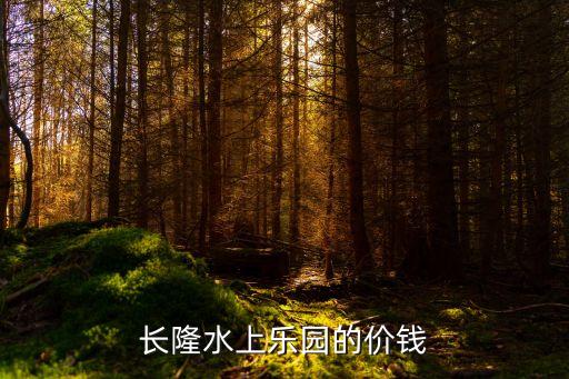 長隆水上樂園的價錢