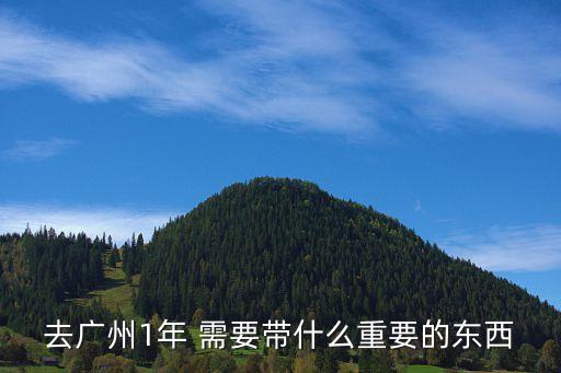 現(xiàn)在外省到廣州要準(zhǔn)備什么，去廣州1年 需要帶什么重要的東西